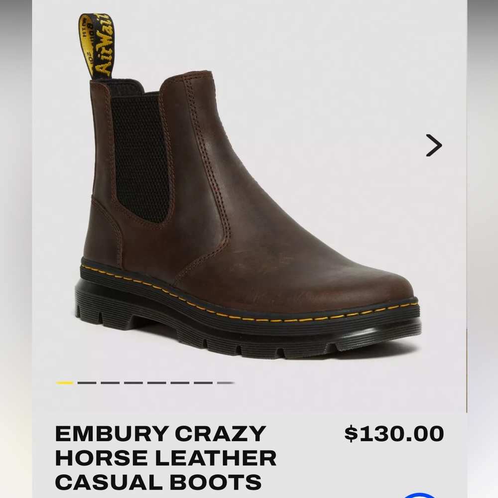 EMBURY CRAZY HORSE LEATHER CASUAL BOOTS